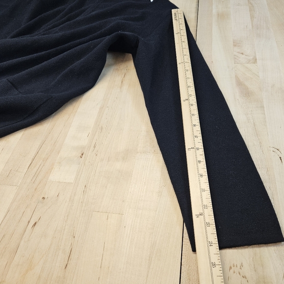 J.Crew Juliette Collarless Sweater Blazer Linen Blend Size Small Black EUC - Picture 8 of 10